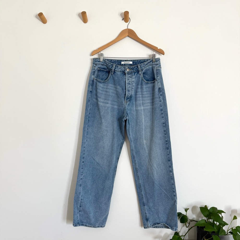 DOGMA Blue Denim Relaxed Fit Straight Leg Baggy Jeans Size 13